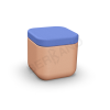 Пуф Grace терракотового цвета, аксессуар темно-синего цвета