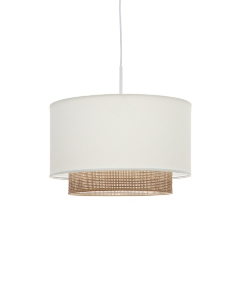 Бамбуковый потолочный плафон Erna с натуральной белой отделкой Ø 40 см от интернет-магазина IDODOM.RU