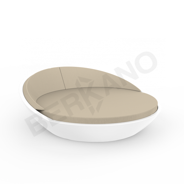 Шезлонг Riviera Snow White, Bone Brown