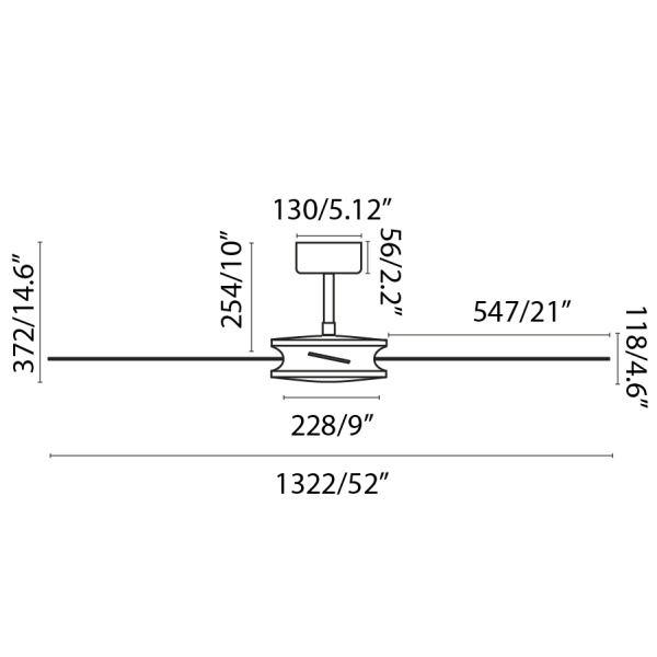 Коричневый вентилятор Polea DC SMART SIN RECEPTOR от интернет-магазина IDODOM.RU