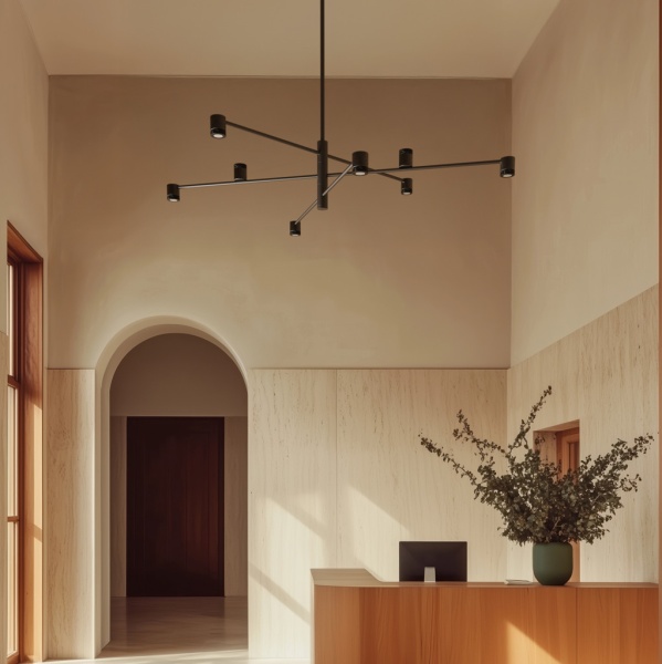 Подвесной светильник Tea XL черный металл/черный мрамор от интернет-магазина IDODOM.RU