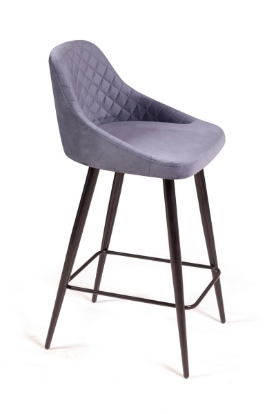 Стул полубарный Douglas ромб, бархат серый 27 от интернет-магазина IDODOM.RU
