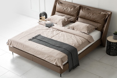 Кровать Дженис из натуральной кожи от интернет-магазина IDODOM.RU