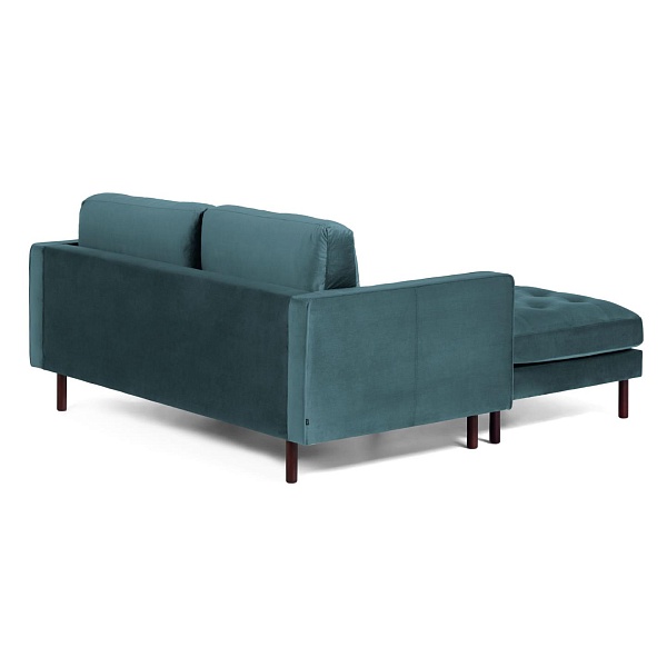 BOGART Диван 2-местный бирюзовый бархат с пуфом 182 cm от интернет-магазина IDODOM.RU