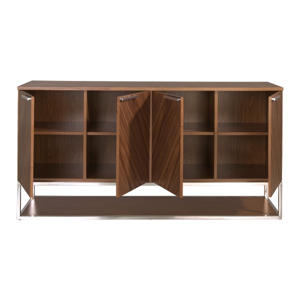 Сервант 3233/MK1502A из ореха и хромированной стали от интернет-магазина IDODOM.RU