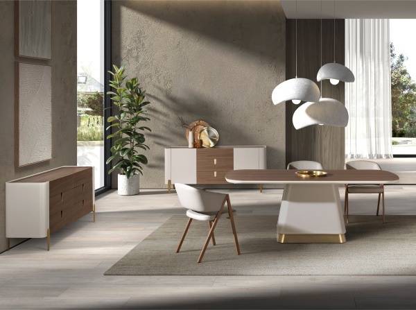 Сервант 7185  из ореха и серого дерева от интернет-магазина IDODOM.RU