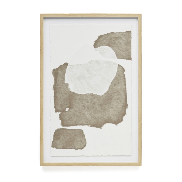 Torroella Абстрактная картина в белом и коричневом цвете 60 x 90 см от интернет-магазина IDODOM.RU