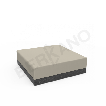 Пуф Quarter modular с подушками Black Granite, Bone Brown