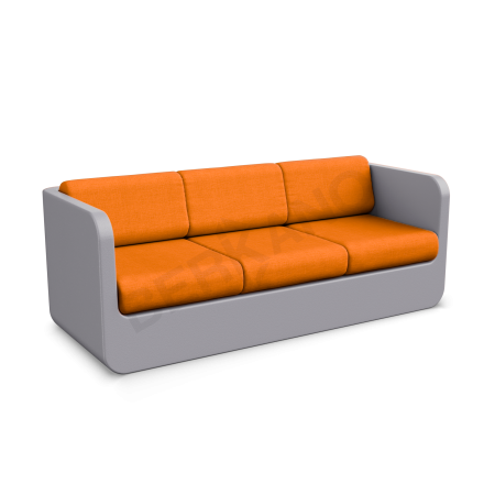 Диван Grace с подушками Concrete Gray, Orange