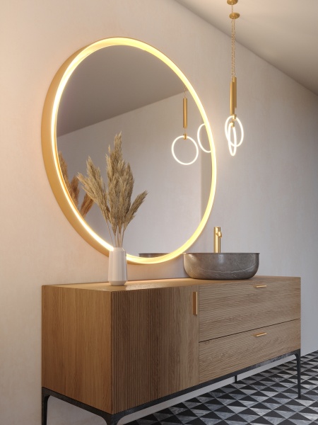 Зеркало круглое Varket Nimbus 900 от интернет-магазина IDODOM.RU