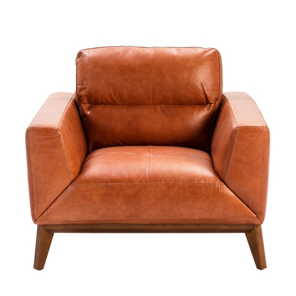 Кресло из кожи KF1016-1P /5036 светло-коричневое от интернет-магазина IDODOM.RU