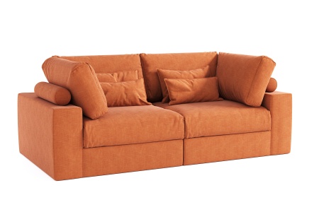 Диван Элизиум прямой двухместный - Оксфорд искусственная замша