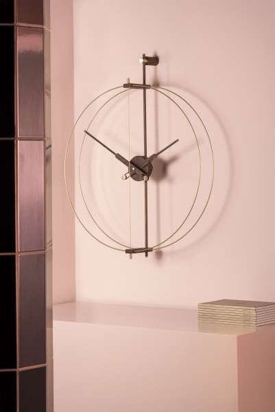 Часы настенные Mini Barcelona Premium Walnut/brass от интернет-магазина IDODOM.RU