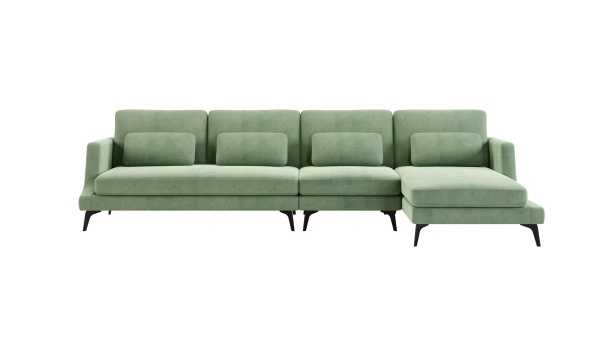 Albert диван четырехместный с шезлонгом, велюр от интернет-магазина IDODOM.RU