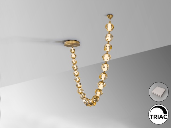 Люстра Zaria II 21L бронзовый/янтарный DIM от интернет-магазина IDODOM.RU