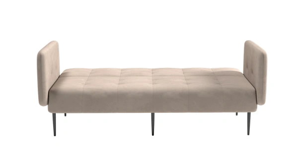 Monaco диван-кровать прямой с подлокотниками, трехместный, бархат пепельно-бежевый 25 от интернет-магазина IDODOM.RU