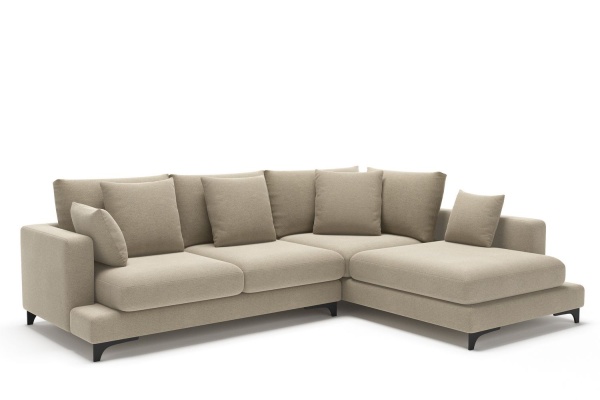 Oscar диван малый с терминальным углом рогожка бежевый от интернет-магазина IDODOM.RU