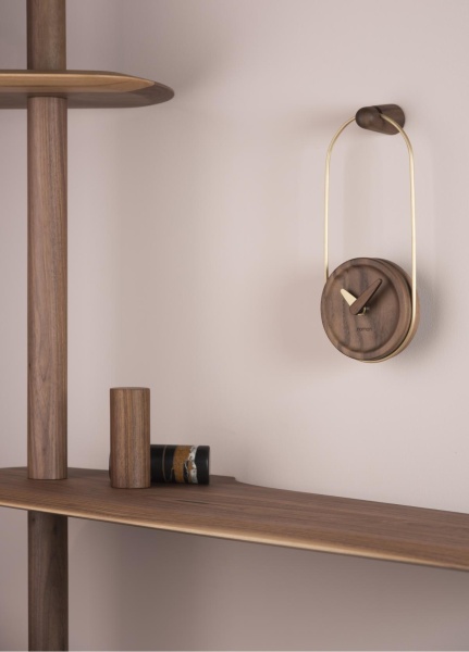 Настенные часы Micro Eslabon G латунь-орех от интернет-магазина IDODOM.RU