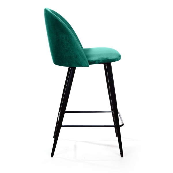 Стул полубарный Thomas, бархат зелёный 19 от интернет-магазина IDODOM.RU