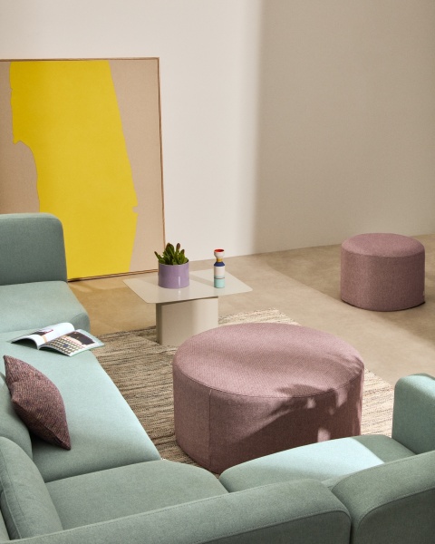 Пуф Kaeli фиолетовый со съемным чехлом Ø90 см от интернет-магазина IDODOM.RU