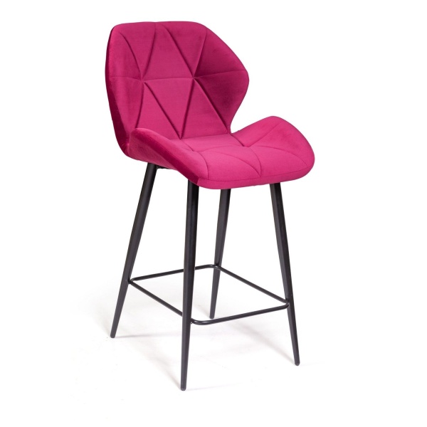 Стул полубарный Crystal, бархат винно-красный 16 от интернет-магазина IDODOM.RU
