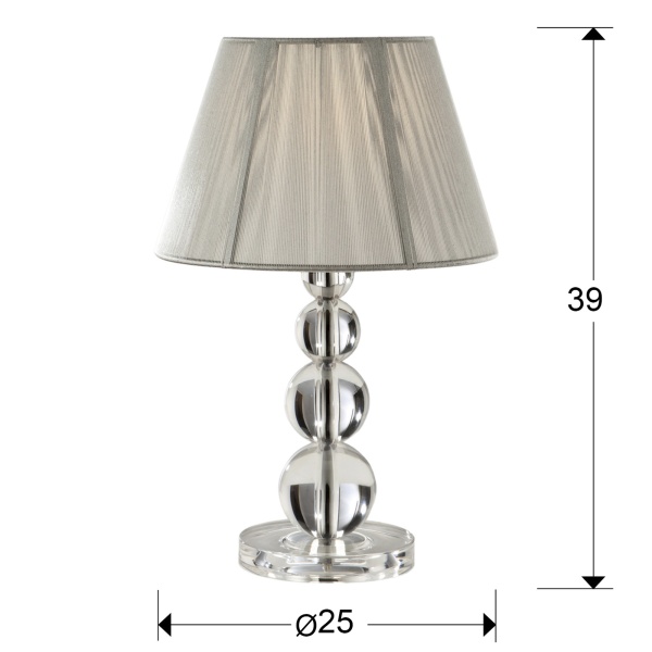 Настольная лампа Mercury малая серебристая от интернет-магазина IDODOM.RU
