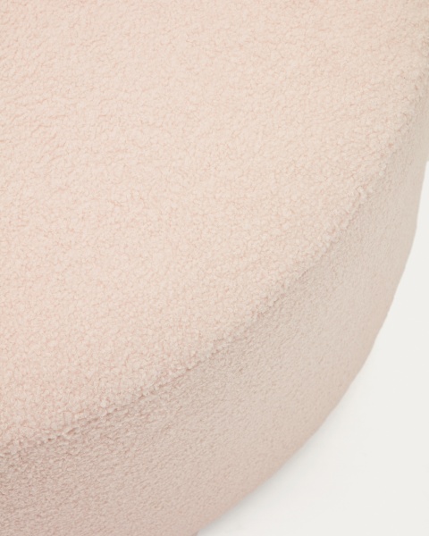 Kaeli Пуф для ног со съемным чехлом из розового букле Ø 90 от интернет-магазина IDODOM.RU