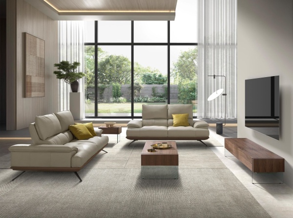 3-местный диван из серо-коричневой кожи, модель 6247 от интернет-магазина IDODOM.RU