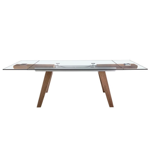 Раздвижной обеденный стол 1131/DT766 из закаленного стекла от интернет-магазина IDODOM.RU