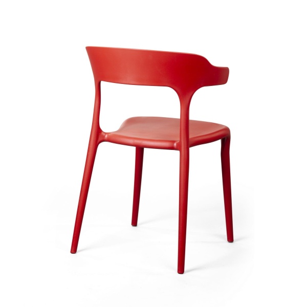 Стул Leo, первичный пластик красный от интернет-магазина IDODOM.RU