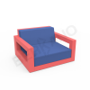 Кресло Quarter lounge с подушками Chili Red, Navy