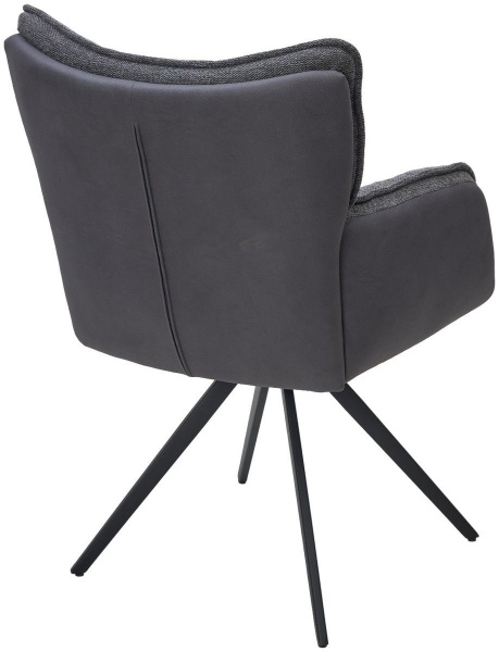 Стул с подлоклотниками Brian ткань комби серый, поворотно-возвратный механизм 180 градусов от интернет-магазина IDODOM.RU