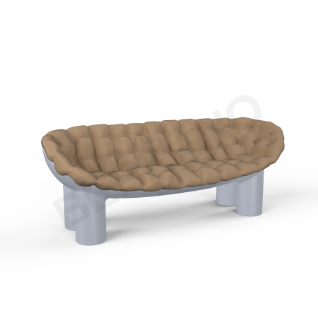 Диван SLON Concrete Gray, Cappuccino