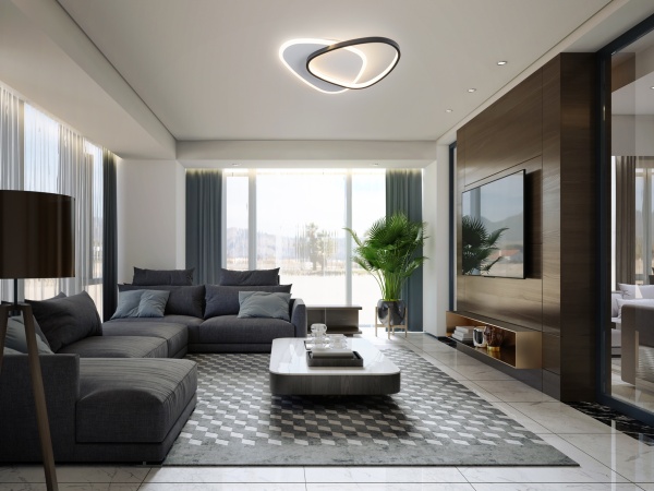 Потолочный/настенный светильник Romo черно-белый от интернет-магазина IDODOM.RU