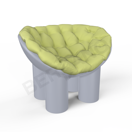 Кресло SLON Concrete Gray, Green