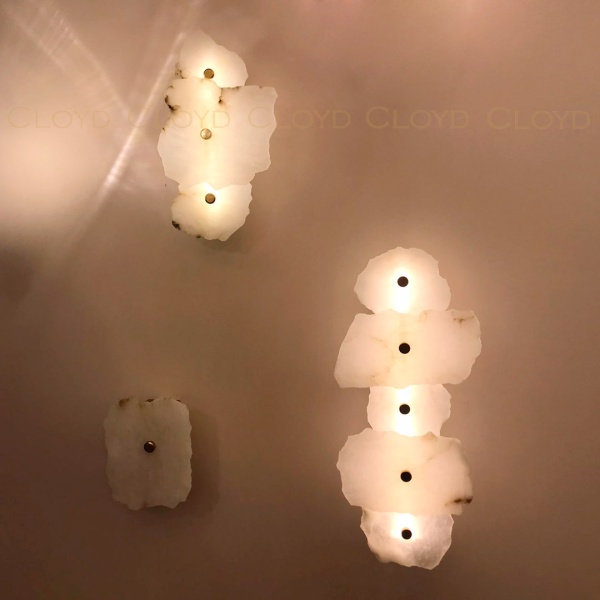 Бра Cloyd KNOSS-A W1 / выс. 51 см - алебастр - латунь (арт.20270) от интернет-магазина IDODOM.RU