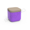 Пуф Grace сиреневого цвета, аксессуар молочного цвета