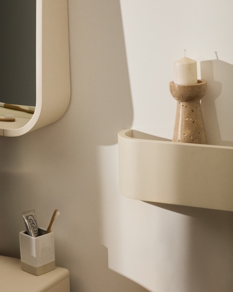 Полка Salaya из лакированной бежевой фанеры ясеня 60 x 12 см от интернет-магазина IDODOM.RU