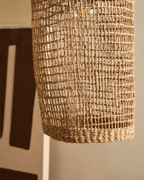Абажур для потолочного светильника из ротанга Laiar в натуральной отделке Ø27 от интернет-магазина IDODOM.RU