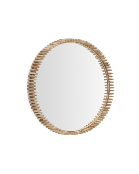 Polke Зеркало в раме из тикового дерева Ø 80 от интернет-магазина IDODOM.RU