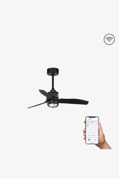 Матовый черный вентилятор Just Fan XS LED DC 81см SMART от интернет-магазина IDODOM.RU