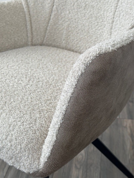 Стул Bravo ткань комби бежево-коричневый, поворотный механизм на 180 градусов от интернет-магазина IDODOM.RU