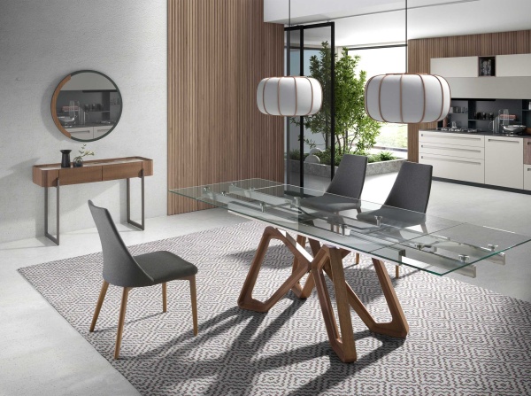 Консоль прямоугольная 3254/437-X из ореха и керамики от интернет-магазина IDODOM.RU