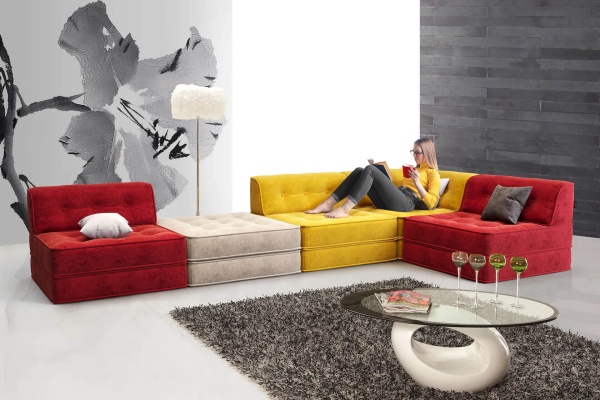 Комплект угловой Гоа - Эконом микровелюр