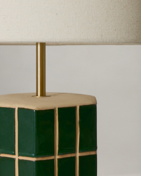 Rue Настольная лампа из зеленой керамики от интернет-магазина IDODOM.RU