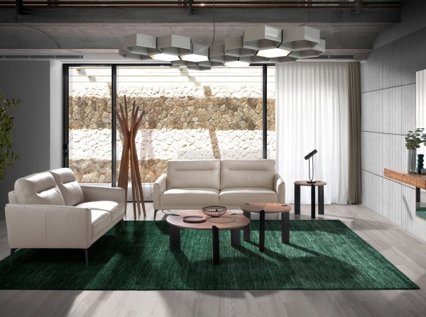 Диван 2-х местный 6137/KF098-2P-M5652 с кожаной обивкой от интернет-магазина IDODOM.RU