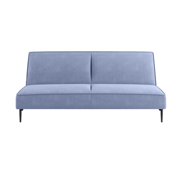 Este диван-кровать трехместный, прямой, без подлокотников, велюр серый Velutto 46 от интернет-магазина IDODOM.RU