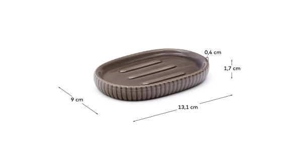 Мыльница Selime керамика коричневого цвета от интернет-магазина IDODOM.RU