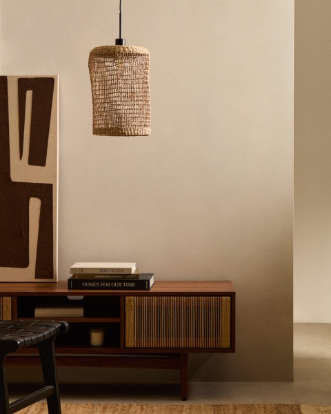 Абажур для потолочного светильника из ротанга Laiar в натуральной отделке Ø27 от интернет-магазина IDODOM.RU