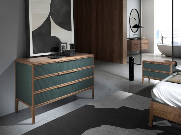 Комод 7150/CP2305-C темно-зеленого цвета из пластика и ореха от интернет-магазина IDODOM.RU